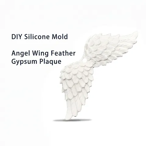 Engel Vleugels Veer Siliconen Vorm 3D DIY Knutselen Bakken Cake Decoreren Hars Gieten Zeep Maken Roze Wit