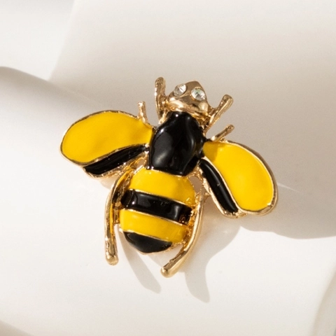 Simpatica Spilla Insetto in Lega Strass Perla Artificiale Ape Coccinella Smalto Pin Distintivo Vestiti Borsa Accessori Gioielli Donna
