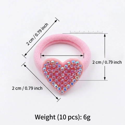 Elastici Capelli Bambine Rosa Strass Cuore Corona Farfalla Fiore Forme Fasce Elastiche Stile Principessa Dolce Per Ragazze