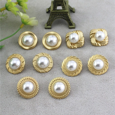 Vintage French Style Matte Gold Alloy Faux Artificial Pearl Stud Earrings With 925 Sterling Silver Earring Post For Women