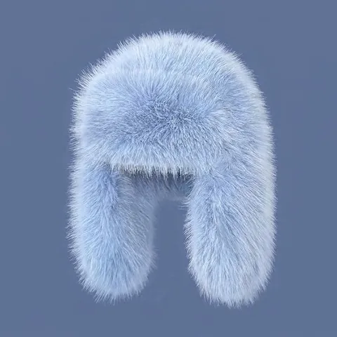 Faux Fur Trapper Hat For Women Thickened Warm Winter Plush Aviator Hat With Ear Flaps Windproof Skiing Outdoor