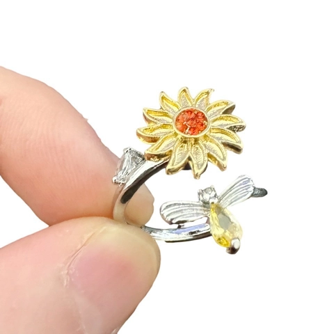 Minimalistische Geometrische Kupfer Offene Ringe Angst Ring