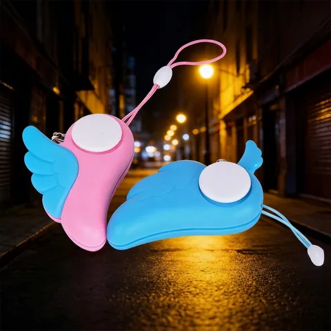 Alarme De Sécurité Personnelle En Forme D'aile D'ange Sirène De Défense Portable Plastique Pour Femmes Enfants Urgence
