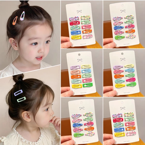 Haarspelden Voor Baby Meisjes Sterren Harten BB Clips Matte Glanzende Legering Zoete Kinderen Haaraccessoires Assorti