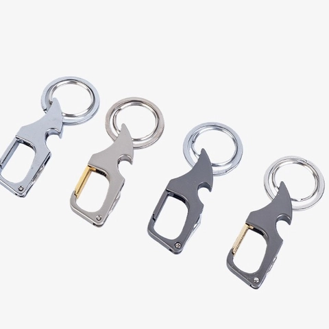 Modern Multi-functional Metal Keychain With Bottle Opener For Men Zinc Alloy Car Key Ring Holder Business Hanging Accessory