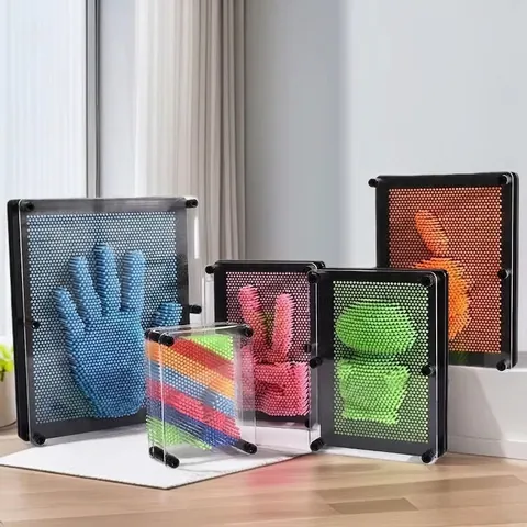3D Pin Art Spielzeug Skulptur Klons Handabdruck Sensorisch Pädagogisch Kunststoff Schreibtisch Deko Geschenk