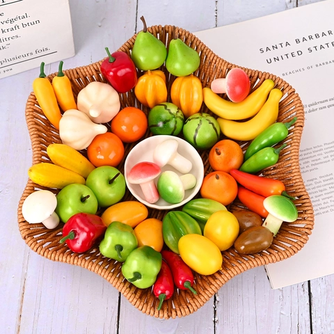 Mini Artificial Fruit Vegetable Models Simulation Foam Miniature For Photography Props Kitchen Table Decor