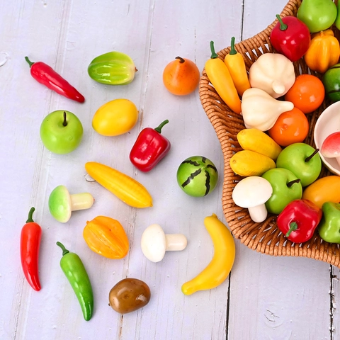 Mini Artificial Fruit Vegetable Models Simulation Foam Miniature For Photography Props Kitchen Table Decor