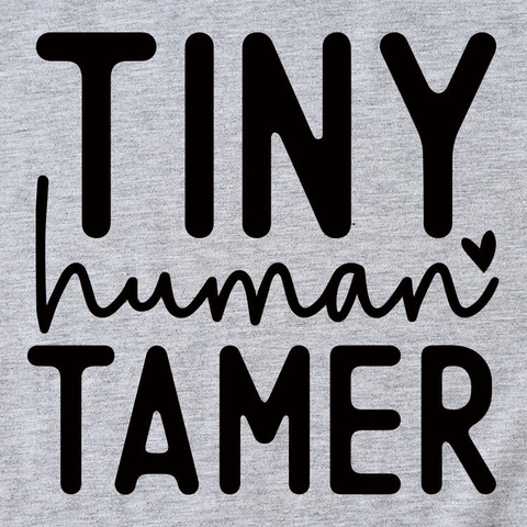 Damen Katoenmix T-Shirt Ronde Hals Korte Mouwen Tiny Human Tamer Letters Print Casual Streetwear Top
