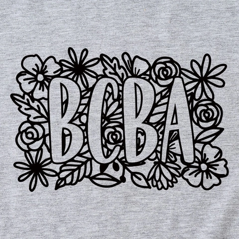 T-Shirt Donna Cotone CVC Manica Corta Girocollo Lettera BCBA Stampa Floreale Casual Estate Streetwear Top