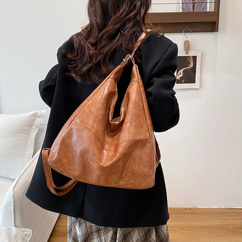 Damen Rucksack Große Kapazität PU Leder Vintage Multifunktionale Umhängetasche Retro Lässig Pendeln Schule Tagesrucksack