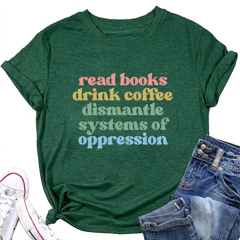 Maglietta Donna Misto Cotone Manica Corta Girocollo Slogan Colorato Stampa Grafica Vintage Casual Estate Top