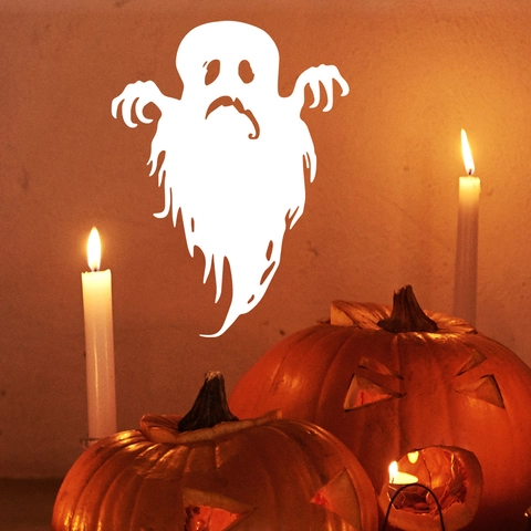 Halloween White Ghost Wall Stickers PVC Self Adhesive Window Decals DIY Festive Decor Home Party Background