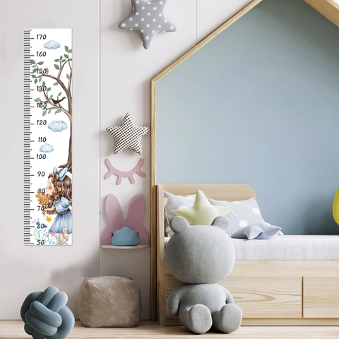 Sticker Mural De Mesure De Taille Enfant Fille Arbre PVC Auto Adhésif Règle Décoration Chambre Bébé