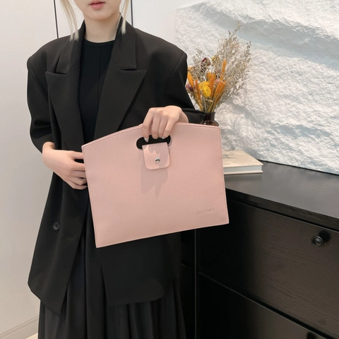 Sac à Main Femme Rétro Décontracté Grande Capacité Cuir PU Motif Litchi Sac à Documents Business pour Travail Quotidien