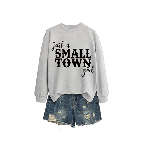 Felpa da Donna Casual in Misto Cotone Girocollo Manica Lunga Stampa Lettere Font Artistico Pullover Larga Felpa Quotidiana