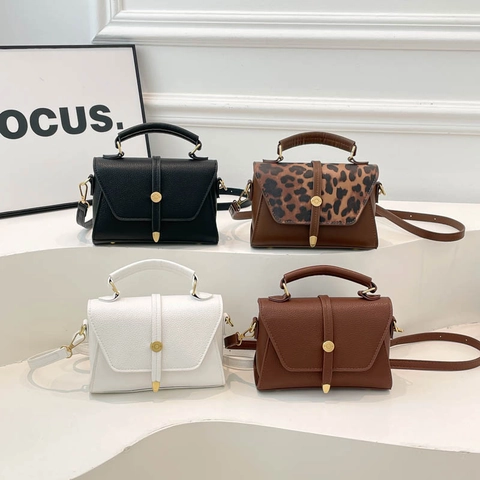 Women's Fashion Minimalist PU Leather Square Shoulder Bag Casual Crossbody Handbag With Metal Buckle For Daily Dating
