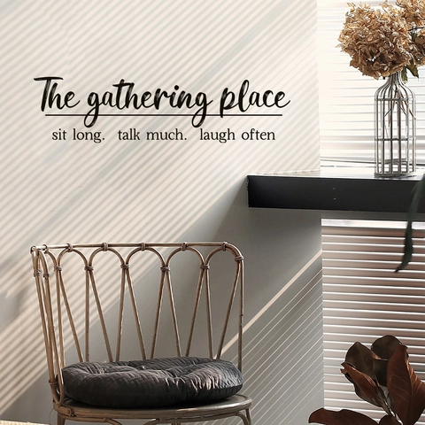 The Gathering Place English Quotes Wall Stickers Removable Vinyl Lettering Art Decals For Living Room Home Decor