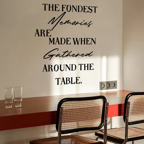 The Fondest Memories Wall Decal PVC Vinyl Quote Sticker For Dining Room Kitchen Decor