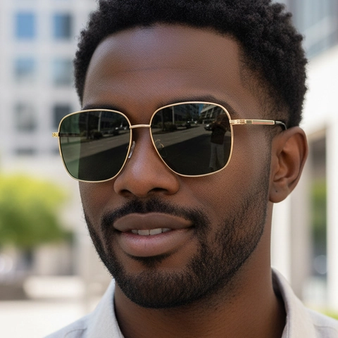 Vintage Square Metal Frame Sunglasses UV400 Protection Retro Hip Hop Driving Eyewear Outdoor Fashion For Men Women