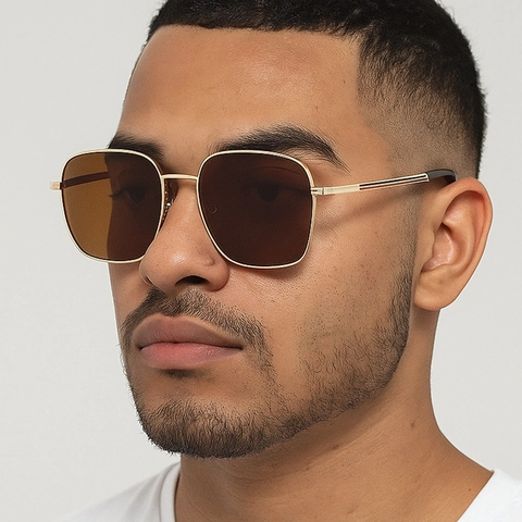 Vintage Square Metal Frame Sunglasses UV400 Protection Retro Hip Hop Driving Eyewear Outdoor Fashion For Men Women