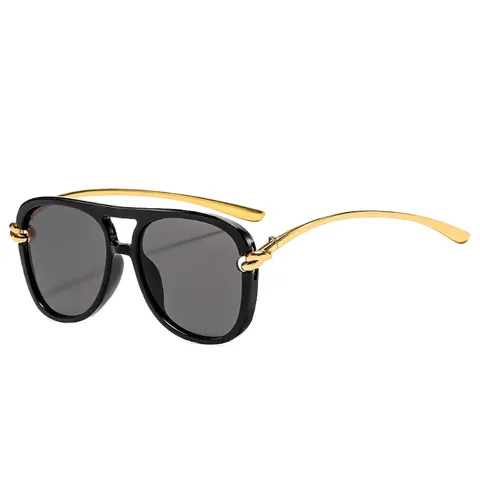 Vintage Aviator Sunglasses Double Bridge Oversized Square Frame UV400 Protection PC Metal Outdoor Fashion For Women Men
