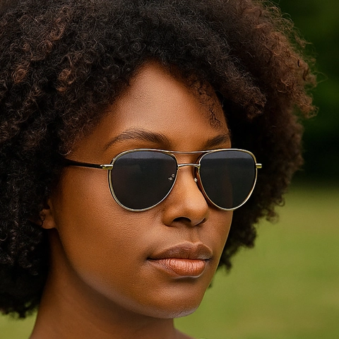 Aviator Sonnenbrille Metallrahmen UV400 Schutz Retro Doppelsteg Leicht Mode Sonnenbrille Für Damen Herren