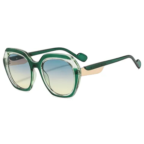 Occhiali Da Sole Oversize Retrò Montatura PC Lenti AC Sfumate Protezione UV400 Occhiali Alla Moda Per Donne Uomini
