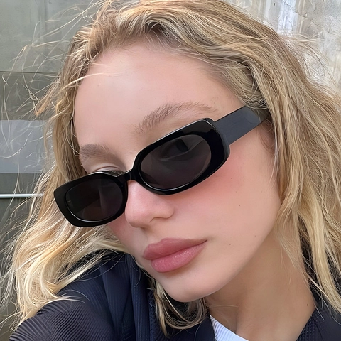 Gafas De Sol Rectangulares Vintage Protección UV400 Montura PC Moda Streetwear Para Hombres Mujeres Accesorio Exterior