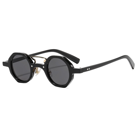 Gafas De Sol Octogonales Retro Montura PC Puente Metálico Protección UV400 Moda Exterior Unisex