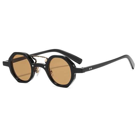 Gafas De Sol Octogonales Retro Montura PC Puente Metálico Protección UV400 Moda Exterior Unisex