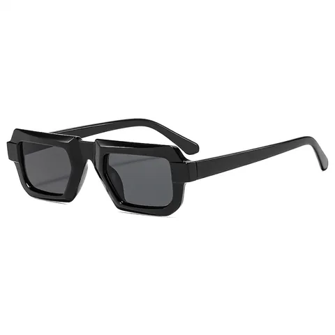 Fashion Rectangular Sunglasses PC Frame UV400 Protection Retro Thick Square Eyewear Outdoor Streetwear For Men Women
