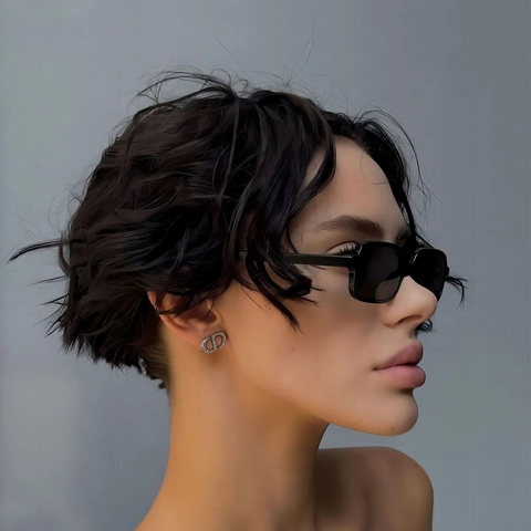Retro Rectangular Sunglasses Women Men Fashion Small Square Frame UV400 Protection Plastic Lightweight Casual Shades