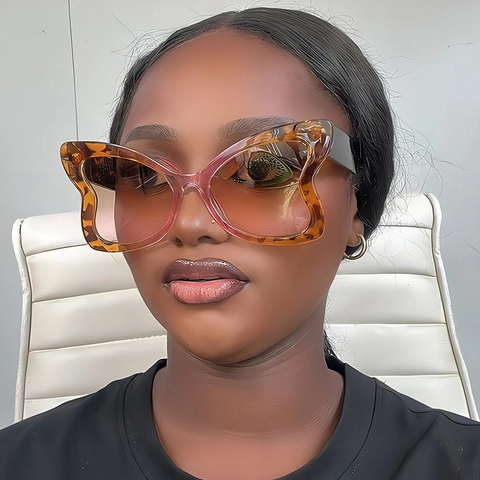 Butterfly Sunglasses Women Oversized Retro PC Frame UV400 Protection Gradient Lenses Vintage Y2K Fashion Outdoor Shades