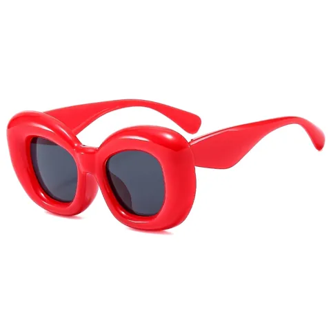 Aufgeblasene Klobige Rahmen Sonnenbrille UV400 Schutz PC Material Y2K Mode Party Streetwear Unisex Brillen