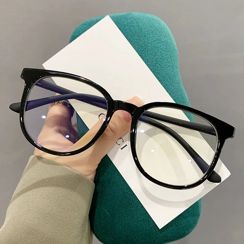Montura De Gafas Moda TR90 Cuadrada Grande Anti Luz Azul Ligeras Para Hombres Mujeres Estilo Retro