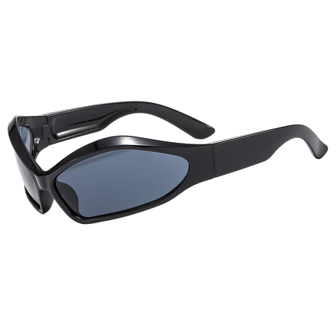 Futuristic Irregular Wraparound Sunglasses PC Frame UV400 Colorful Lens Sporty Fashion Eyewear For Men Women Outdoor Accessory