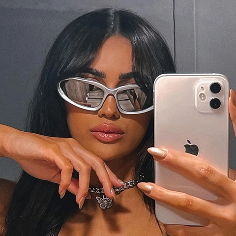 Gafas De Sol Deportivas Futuristas Y2K Envolventes Montura PC Protección UV400 Gafas Cyberpunk Punk Para Ciclismo Al Aire Libre Fiesta