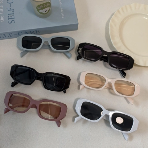 Vintage Square Sunglasses UV400 Protection Resin Acetate Frame Retro Rectangular Eyewear For Outdoor Fashion Unisex