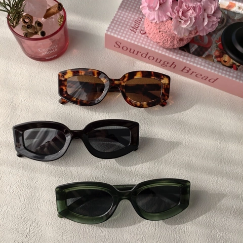 Gafas De Sol Rectangulares Retro Montura PC Protección UV400 Vintage Punk Streetwear Chic Para Mujeres Hombres
