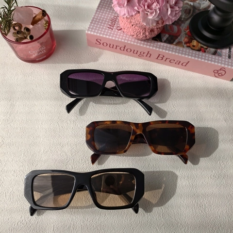 Retro Square Polarized Sunglasses For Women Men TR90 Thick Frame UV400 Protection Rectangular Vintage Hip Hop Driving Glasses