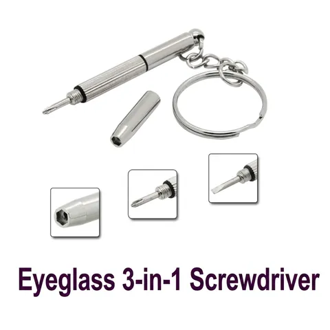 Multifunctional Mini Screwdriver Keychain Metal Precision Repair Tool For Glasses And Watches Portable Non Slip