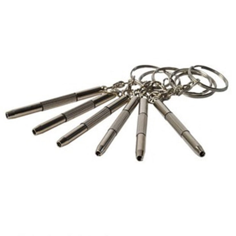 Multifunctional Mini Screwdriver Keychain Metal Precision Repair Tool For Glasses And Watches Portable Non Slip