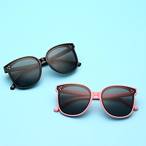 Kids Sunglasses Polarized UV400 Protection Silicone TPEE Frame Cat Eye Retro Fashion Children Toddlers Boys Girls