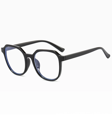 Dames Retro Geometrische Polygoon Blauw Licht Filter Bril Mode Oversized Volledig Montuur PC Optische Bril Dagelijkse Oogbescherming Sierbril