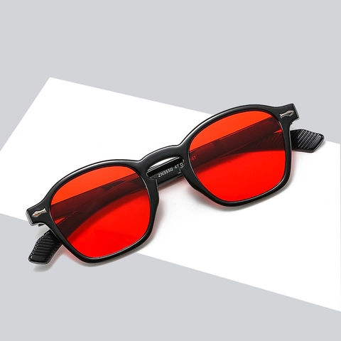 Gafas De Sol Redondas Vintage Retro Protección UV400 Decoración De Remaches Montura PC Lentes De Colores Unisex