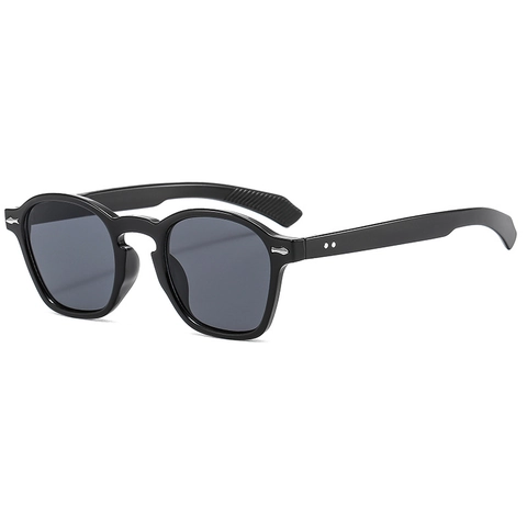 Gafas De Sol Redondas Vintage Retro Protección UV400 Decoración De Remaches Montura PC Lentes De Colores Unisex