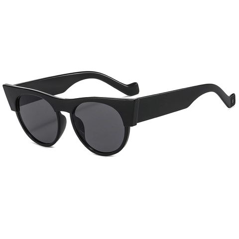 Occhiali da Sole Cat Eye Tondi da Donna Retrò Montatura Spessa Protezione UV400 Lenti PC AC Outdoor Viaggio Moda Occhiali