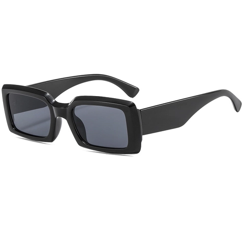 Occhiali Da Sole Rettangolari Protezione UV400 Vintage Montatura Quadrata Lente In Resina Esterno Per Donne Uomini