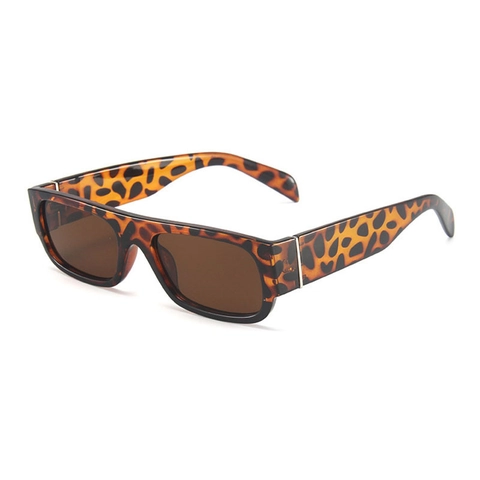 Gafas De Sol Rectangulares Retro Montura Pequeña Protección UV400 Montura De PC Lente De Resina Hip Hop Streetwear Chic
